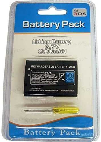 TODOBARATO 24HORAS Battery Compatible with Nintendo 2DS / New 2DS XL / 3DS / Wii U Pro Controller, CTR-003, CTR-001 2000mAh Battery
