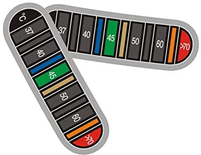 6 Pcs Coffee Thermometer Sticker, 0-70 Celsius Cup Kettle Color Change Temperature Tester, Reusable Waterproof Sticker for Home Kitchen