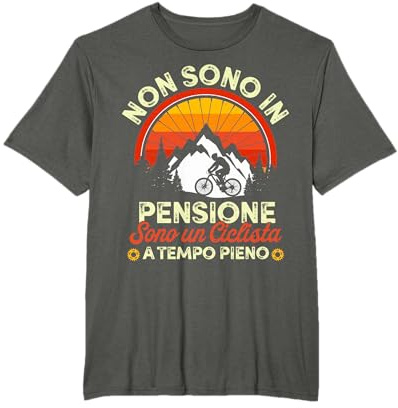Pensione 2023 Pensionati Ciclista Bicicletta Uomo Divertente Maglietta