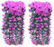 Denxahao 2 Stück Kunstblumen Veilchen Hgende Blumen Kunstblumen Hängend Künstliche Blumen an der Wand, Hängende Blumen, 85cm für Büro Zuhause Dekoration Hochzeit Party (Lila)