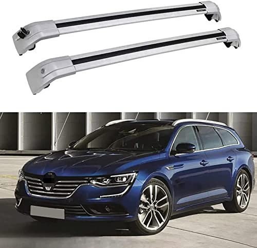 2 Stück Aluminium Dachträger Relingträger Dachgepäckträger für Renault Talisman Grandtour 2016-2019, Fahrradträger Dachboxen Dachgepäckablage