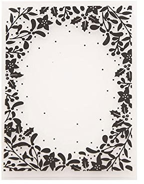 arriettycraft Weihnachten Beerenzweig Rahmen Kunststoff Prägeschablone für Sammelalbum DIY Album Karte Werkzeug Kunststoff Vorlage Ordner