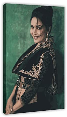 RAAMKA Leinwand Malerei Bild Senza Cornice Madhuri Dixit 2 Poster Soggiorno Camera da letto Pittura Opera d'arte 60X90cm
