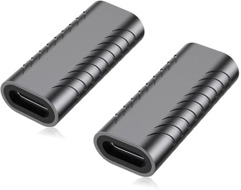 AuviPal Coupleur USB C (Lot de 2), Adaptateur d'extension USB Type C Femelle vers Femelle prenant en Charge jusqu'à 40Gbit/s de Transfert de données, Alimentation 100W et Passage vidéo 8K à 60Hz