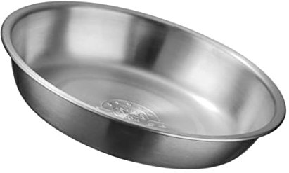 HOMSFOU 1pc Stainless Steel Soup Bowl Silver Platter Breakfast Tray Cake Baking Pans Dessert Fruit Soup Serving Bowl Mixing Home Tableware Bowl for Home Storage Holder Vegetable Bowl Metal