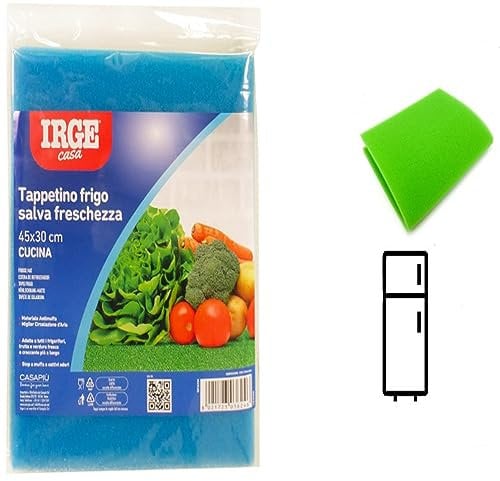 Outlet Accessori Tappetino Frigo Salvafreschezza, Traspirante, Lavabile e Riutilizzabile, Previene Muffa e Umidità, Panno adatto per Tutti i Tipi di Frigorifero 45x30 cm