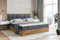 ALTDECOR Boxspringbett mit Matratze und Lattenrost, Topper, Fußteil,Polsterbett mit Bettkasten, Bett mit Stauraum H4-Matratze, Doppelbett, Boxbett - LOLLI2-140x200 - Dunkelgrau Casablanca