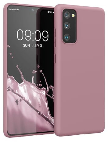 kwmobile Hülle kompatibel mit Samsung Galaxy S20 FE Hülle - weiches TPU Silikon Case - Cover geeignet für kabelloses Laden - Altrosa