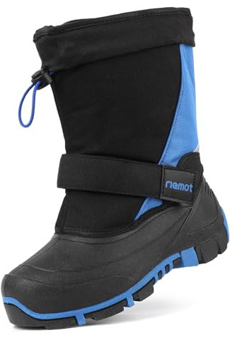 riemot Kinder Winterstiefel Jungen Mädchen Schneestiefel Warm Gefüttert Winterschuhe Wasserdicht Kinderstiefel Rutschfest Winter Stiefel Blau, 34 EU