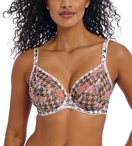 Freya Women's Rose Blossom Underwire Plunge Bra, Multi, 36H US