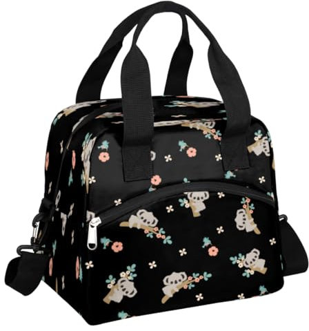 Tavisto Lustige Koala-Lunch-Tasche, wiederverwendbar, isoliert, auslaufsicher, Kühltasche, große Lunch-Tasche mit verstellbarem Schultergurt, für Damen, Herren, Erwachsene, Arbeit, Picknick, Strand