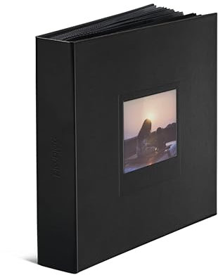 Polaroid Fotoalbum - Schwarz - Großes Fotoalbum für Polaroid i-Type, 600 und SX-70 Sofortfotos, Kapazität 160 Fotos (6368), 006368