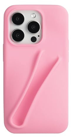 TRADAY Lip Gloss Phone Case Pink for iPhone 13 Pro for Women Girls Protective Silicone Shockproof Slim Funny Stylish Phone Case Compatible with iPhone 13 Pro(Pink)