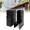 Qrooviiy Deck Railing Bracket Connectors,U-Shaped Conclaled Brackets for 2 x 4(Actual:1.5 x 3.5) Lumber,Deck Handrail Connectors for Wood Fences,Pergolas,Log Cabins W/Hardware (Black,12Pack)
