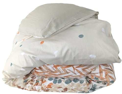 Linnea Housse de Couette 300x240 cm en 100% Coton ÉVASION pêche écru