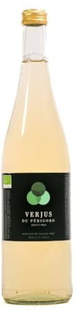 Verjus du Périgord - Jus de Raisin Vert Pasteurisé, 100% Naturel, Substitut de Vinaigre et Citron dans les cocktails, Goût Acidulé, Sans OGM ni Allergènes, Conditionnement en Bouteilles