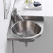 Rusopobe Eck Handwaschbecken, wandmontiertes Mehrzweckwaschbecken Edelstahl Handwaschbecken kommerzielles Handwaschbecken Bar Waschbecken Einzelbecken für den Innen und Außenbereich