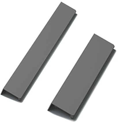 2 Stück Versteckter Türgriff Aluminiumlegierung Schrankknöpfe Unsichtbare Möbelgriffe Türklinken Rechter Winkel KüchenZiehgriffe Schubladengriff für Kleiderschrank Schubladen (120mm,dunkelgrau)