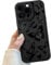 Black Cute Butterfly Phone Case for iPhone 14 Pro Max, Black Cool Butterflies Pattern for Women Girls, Soft TPU Slim Profile Shockproof Protective Phone Case for iPhone 14 Pro Max