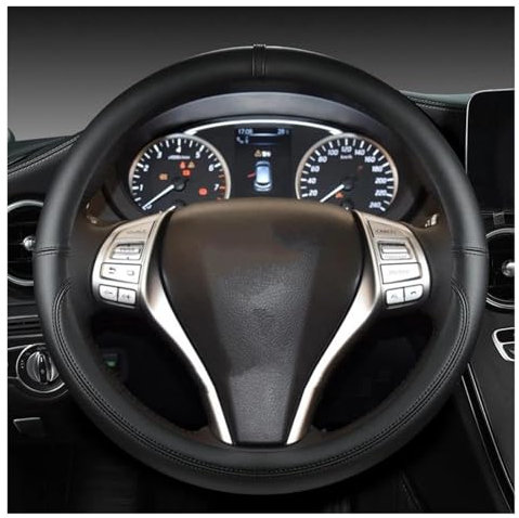 Mtuqvma Auto Lenkradbezug Für Nissan März Micra K10-K14 PU Leder Auto Lenkrad Abdeckung 38cm F