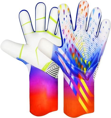 QUICARD Torwarthandschuhe, Gute Griffigkeit fußball Handschuhe Kinder in den Größen 6/7/8/9/10,Starker Empfänger für Jugendliche, Erwachsene, Kinder (Weiss, 9)