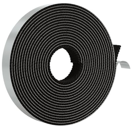 GTSE 10mm x 3m Black Stove Rope, 3mm Thick, Heat Resistant Self-Adhesive Rope for Stoves, Fireplaces, Oven Door, Chimney Sealant Strip
