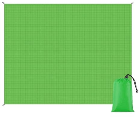 ZZDZW Picknickdecke Wasserdicht, Strandmatte 100x140/140x150/140x200/200x210 cm Outdoor Stranddecke Sandfrei XXL Campingdecke Waschbar Picknickdecken Für Strand,Camping Park(Grün,200x210 cm)