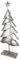 Riffelmacher Deko Weihnachtsbaum mit Stern | Metall Silber Antik matt | 37,5×12,5×88,5 cm | Moderne Weihnachtsdeko stehend | 12591