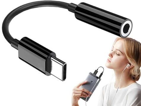 Jack da USB C a 3,5 mm | Dongle audio | Cavo Dongle | Adattatore jack per cuffie per smartphone Laptop Cuffie Chiamate Conferenze Registrazione Studio Apparecchiature DJ