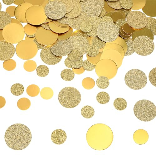 200 Stück Runde Tischkonfetti Glitzer Babyparty Konfetti Gold Verlobung Hochzeit Tischdekoration Konfetti Party Deko für Geburtstag Babyparty Jahrestag Party Bastelbedarf Deko