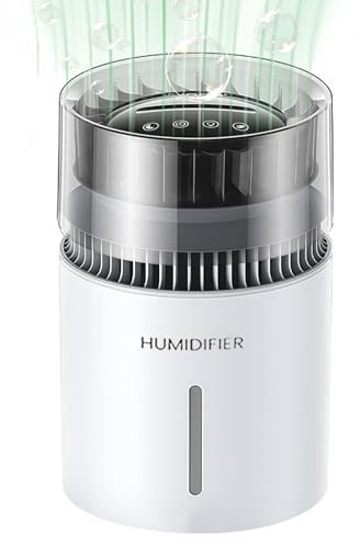 Mimoqk Luftbefeuchter mit Verdunstung – Ionisator mit negativen Ionen, Luftbefeuchter für Büro, 5 l, mit hundert Stufen, für Haus, Kinderzimmer, Büro, Reise, Beseitigung von