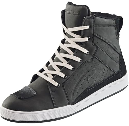 HELD Marick Motorradschuhe Damen - Urban Motorrad Sneaker - Leichter Sommer Motorradstiefel aus Amara und Microfiber mit Knöchelschutz, CE Zertifiziert EN 13634:2017, Schwarz, Größe 38