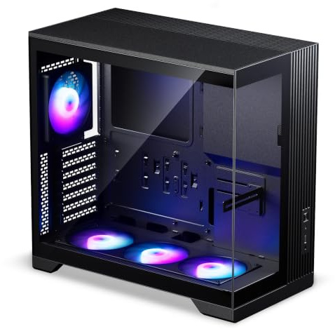 Phanteks XT V5 Case da Gaming ATX Compatto con Vetro Panoramico, 4x Ventole 120mm ARGB PWM, Nero
