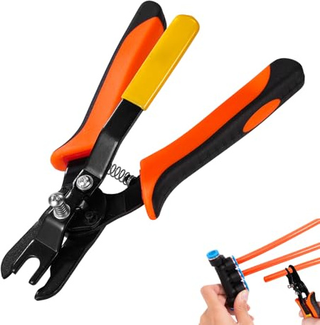 Sinbana Push to Connect Fittings Disconnect Tong Tool, Air Line Removal Tool for 1/4 & 5/16 (6mm/8mm) Pneumatic Air Hose Quick Connect Fittings Pliers for Home Mechanical and Industrial