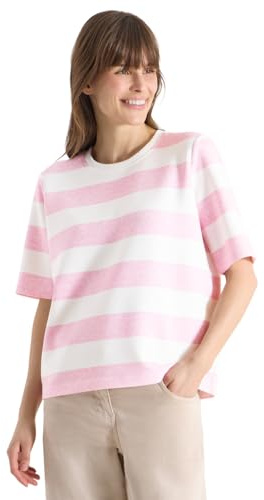 Cecil Damen Kurzarm Sweatshirt mit Streifen