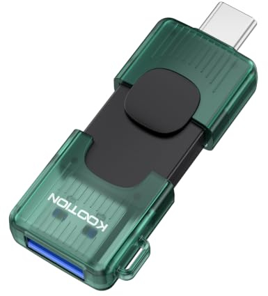 KOOTION USB Stick 64GB bis zu 110MB/s USB C Speicherstick OTG 2-IN-1 Stick | USB 3.2 Gen 1 Dual Flash-Laufwerk, Retractable Typ-C Memory Stick für USB-C Handy Phones, PC/MacBook/Tablets/Laptops/TV/IPad