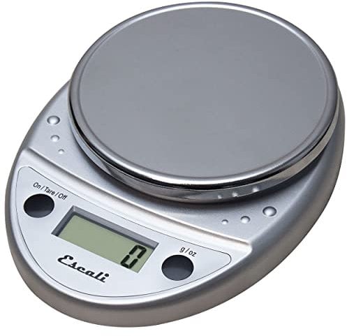 Escali P115C Balance de Cuisine Primo, Balance Numérique pour Cuisiner, Accessoires Cuisine, Ideal pour Dosages, 5 kg (11 LB), Chrome, 22 x 15 x 4 cm