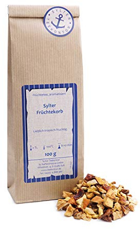 Früchtetee lose Früchtekorb Apfel, Orangen, Hagebutten, Pfirsich, Ananas Früchte Tee 250g