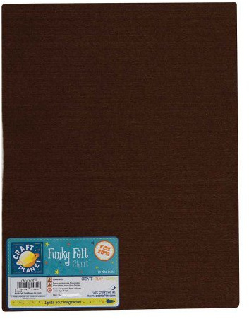 Craft Planet 9 x 12 Acrylic Felt, Dark Brown, Sheets, Coloured Square, Crafting Fabric, Stick with Glue Adhesive Pritt Sticks, Sewing, Patchwork, Crafts