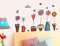 ufengke® Cartoon Bunten Topfpflanzen Wandsticker,Wohnzimmer Schlafzimmer Entfernbare Wandtattoos Wandbilder