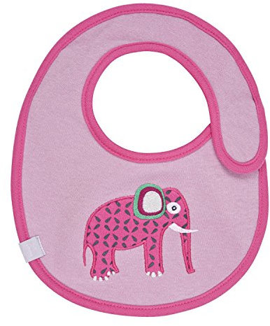 LÄSSIG Baby Lätzchen wasserabweisend Klettverschluss Baumwolle/Baby Bib Small, Wildlife Elephant