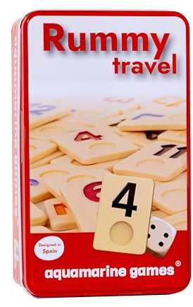 Aquamarine Games DO003 - Rummy De Viaje 4 Jugadores, a partir de 7 años.