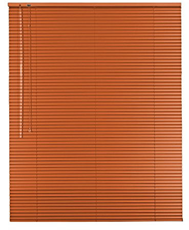 Original Easy-Shadow Aluminium Jalousie Jalousette Breite 75 x 170 cm Höhe in Farbe terracotta - Bedienseite links - Fensterjalousie Jalousien Alu-Jalousien Alu-Jalousetten Fenster Rollo Lamellenbreite 25 mm Lamellen / Maßanfertigung