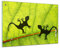 Bilderdepot24 Memoboard 60 x 40 cm | Tiere | Gekkos auf einem Bananenblatt | abwaschbare Glas-Magnettafel mit Halterung Magneten Stift 1318