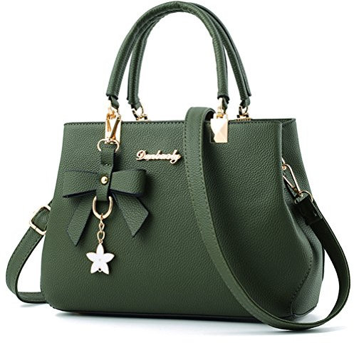 Dreubea Damen Women's Bag Tasche mit Tragegriff Oben, Grün (Army Green)