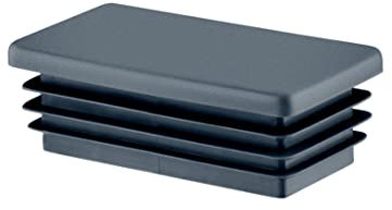 EMFA Lamellenstopfen für Rechteckrohre 80x50 mm Anthrazit 10 Stück Rechteckstopfen 50x80, 5x8 cm