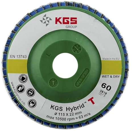 KGS HYBRID T Dischi lamellari ø115 - Asse-22 - grana 120 nero