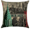 hengjiang Vintage City Serie Pisa New York London Paris Rom Home Kissenbezug Baumwolle Bettwäsche Kopfkissenbezug Quadratisch Retro Doppelseitig Kissen New York 15