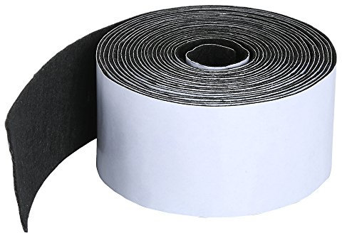Pllieay 1 pezzi autoadesivi in feltro, poliestere strisce di nastro di feltro mobili feltro 5 cm x 1 mm x 4.5 m lungo per superfici dure