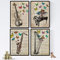 Nacnic Vintage Instrumente Poster 4-er Set. Vintage Stil Wanddekoration Abbildung von Streich- und Blasinstrumenten. Verschiedene kreative Bilder ohne Rahmen. Größe A4.